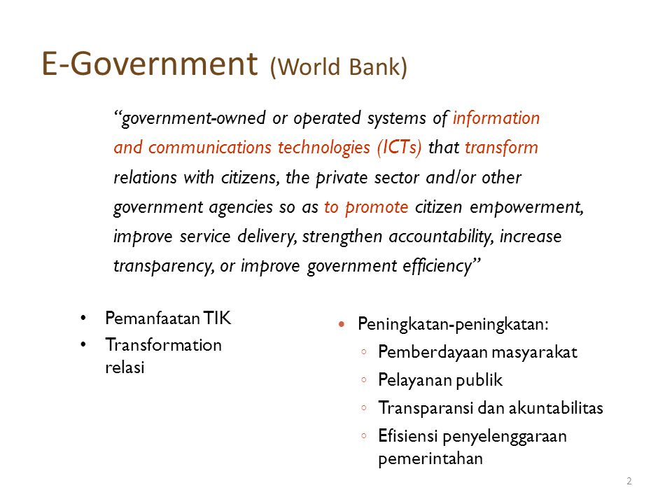 E-Government (World Bank)