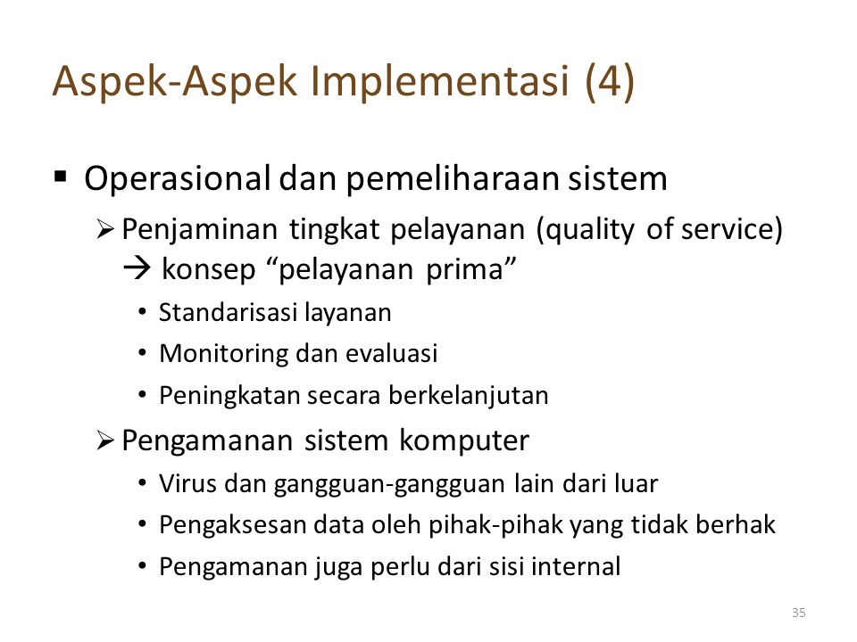 Aspek-Aspek Implementasi (4)