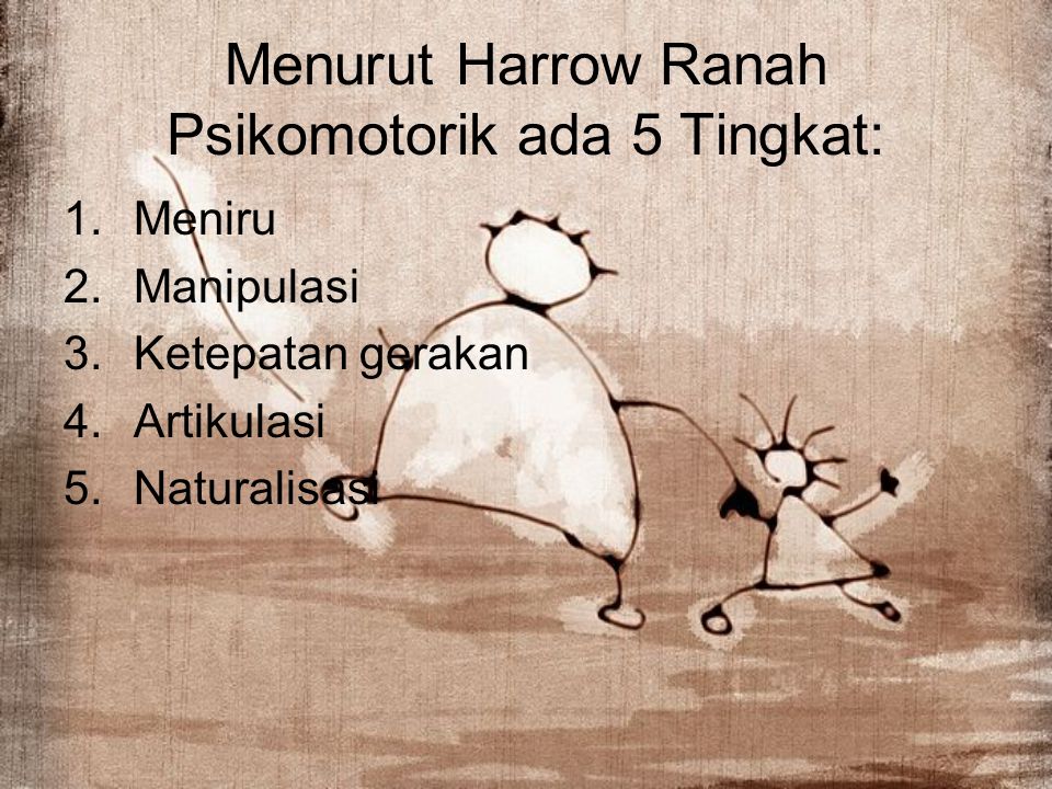 Menurut Harrow Ranah Psikomotorik ada 5 Tingkat:
