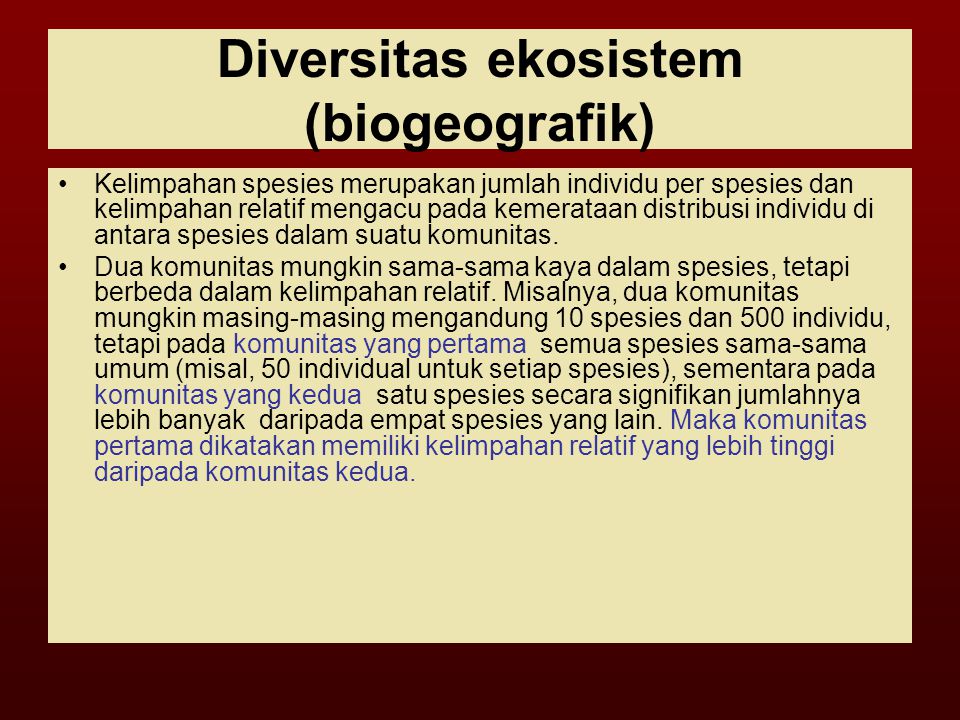 Diversitas ekosistem (biogeografik)