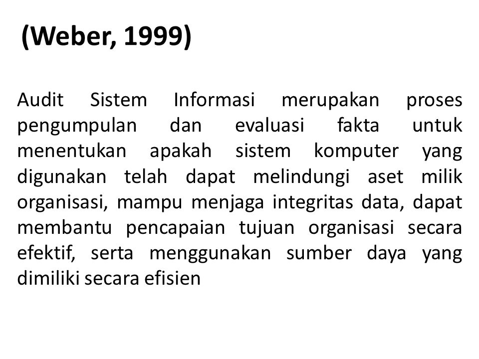 (Weber, 1999)