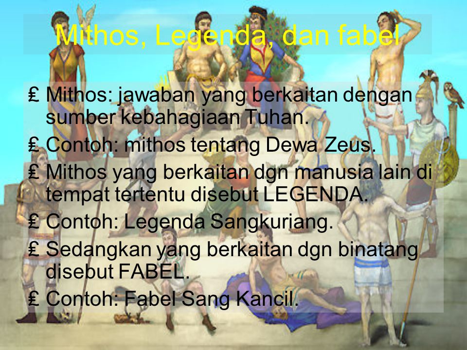 Mithos, Legenda, dan fabel