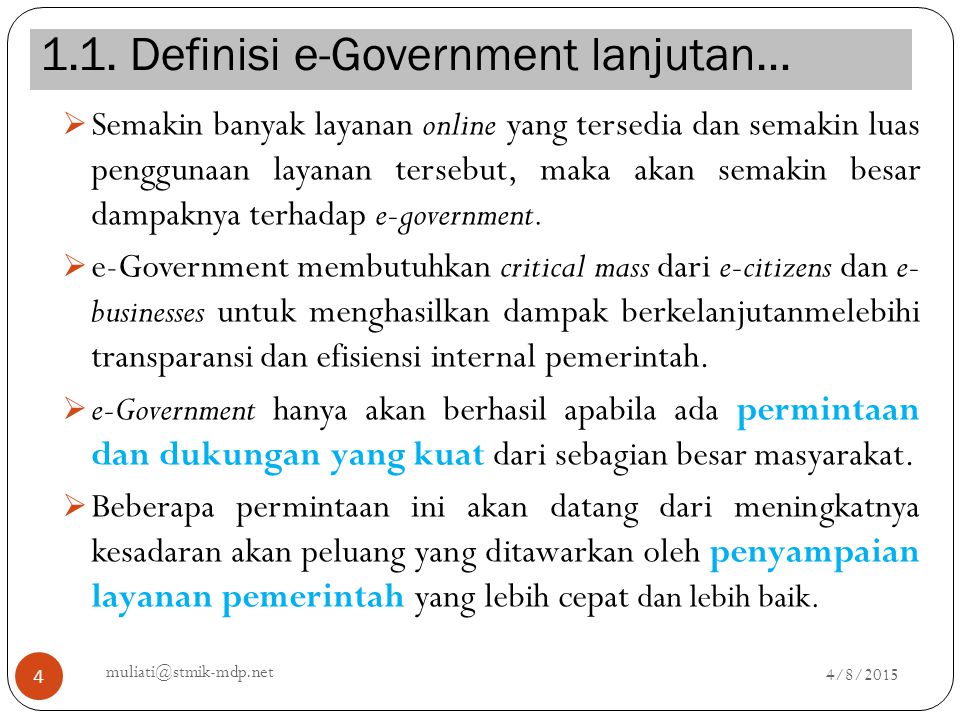 1.1. Definisi e-Government lanjutan…