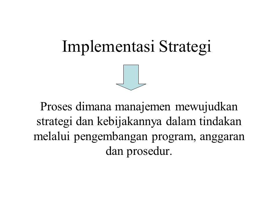 Implementasi Strategi