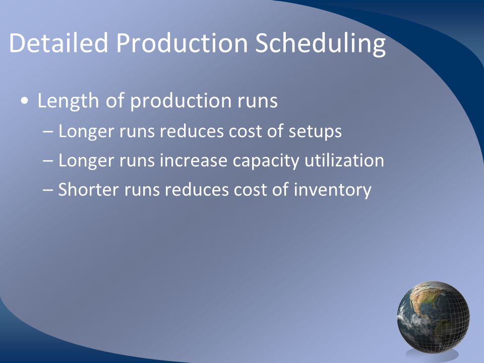 Detailed Production Scheduling