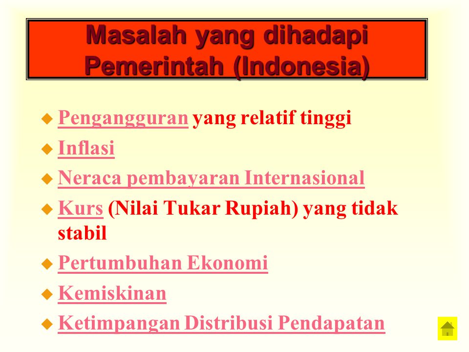 Masalah yang dihadapi Pemerintah (Indonesia)