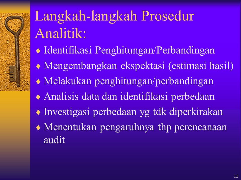 Langkah-langkah Prosedur Analitik: