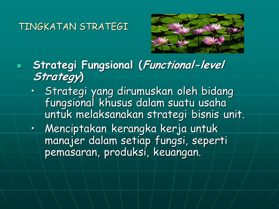 Strategi Fungsional (Functional-level Strategy)
