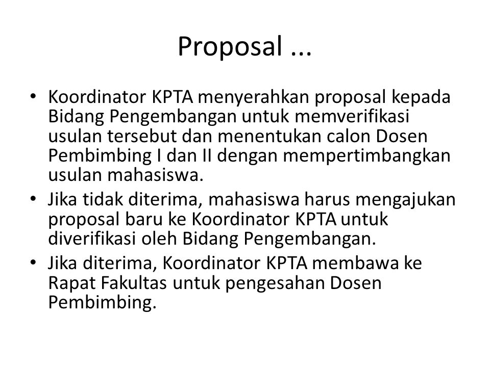Proposal ...