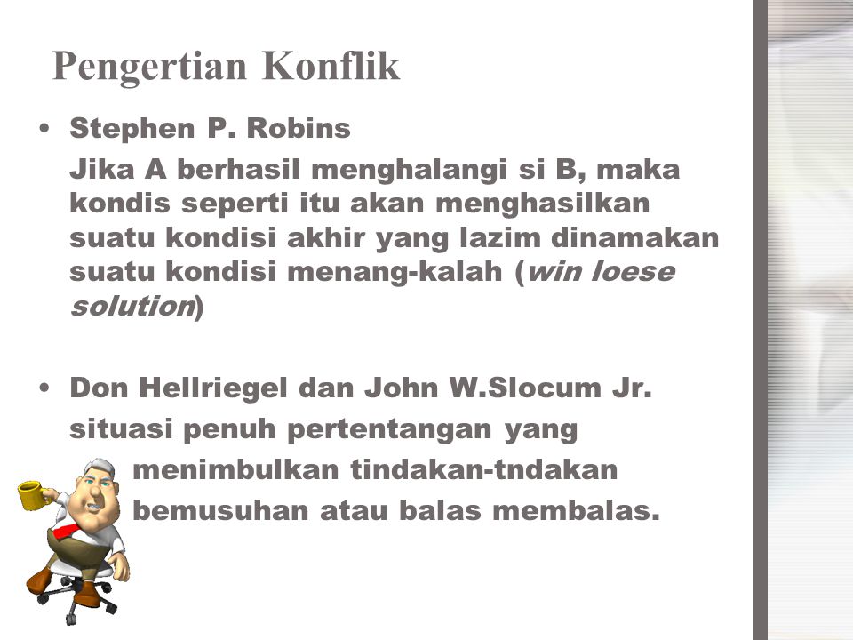 Pengertian Konflik Stephen P. Robins
