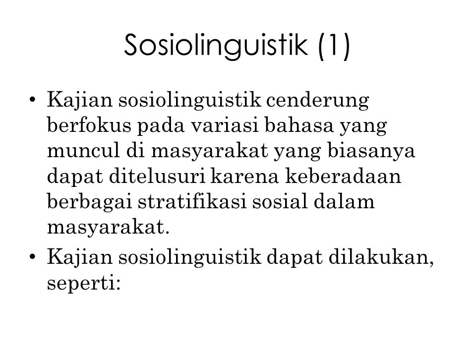 Sosiolinguistik (1)