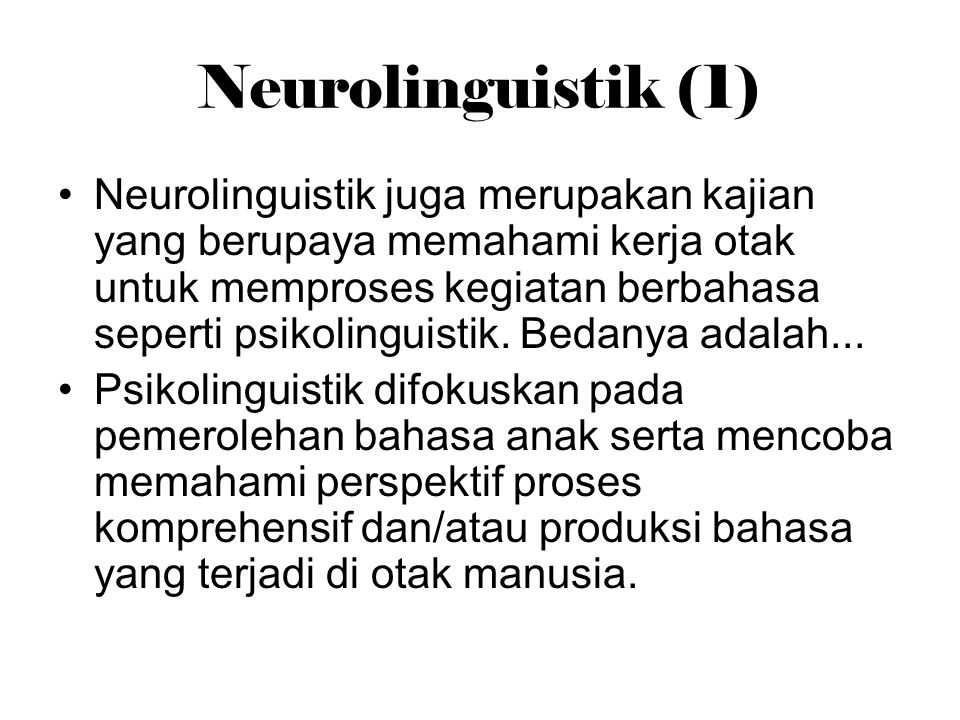 Neurolinguistik (1)