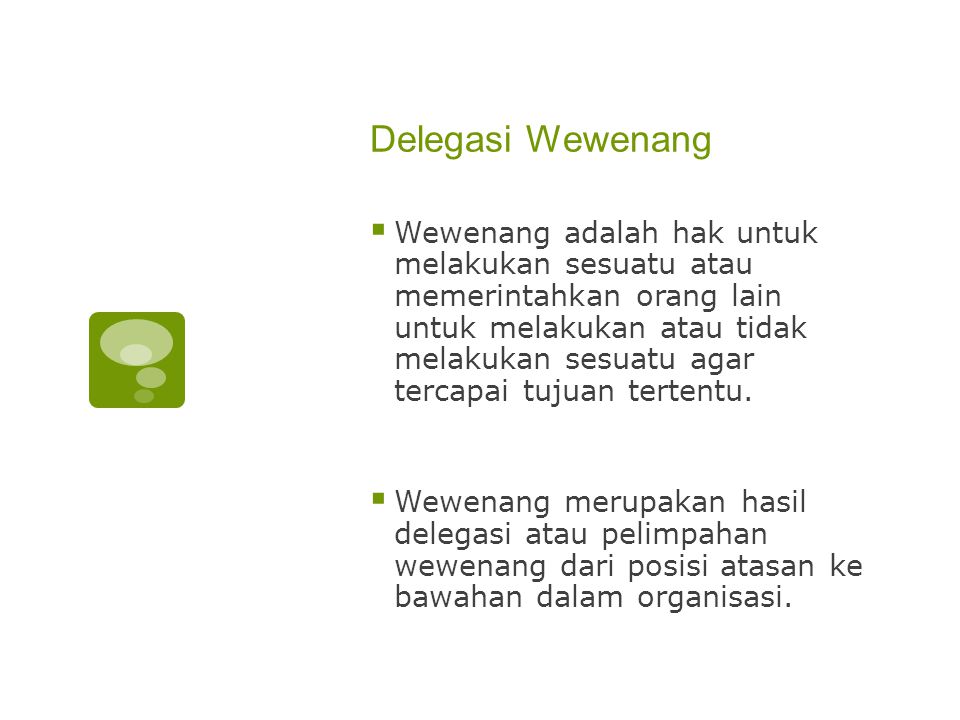 Delegasi Wewenang