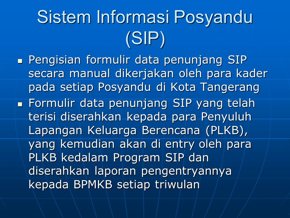 Sistem Informasi Posyandu (SIP)