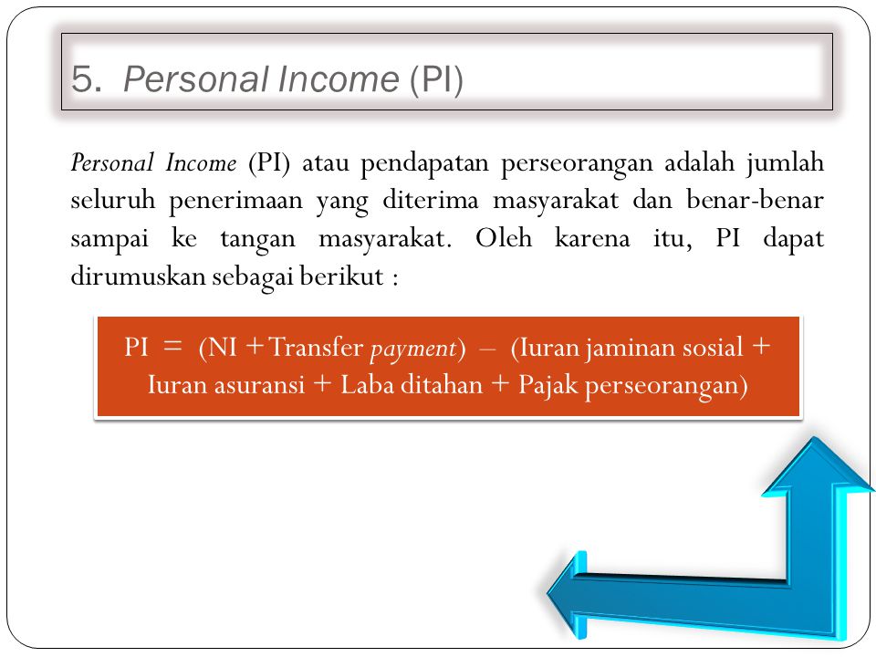 5. Personal Income (PI)