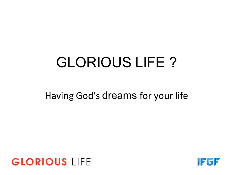 Having God s dreams for your life