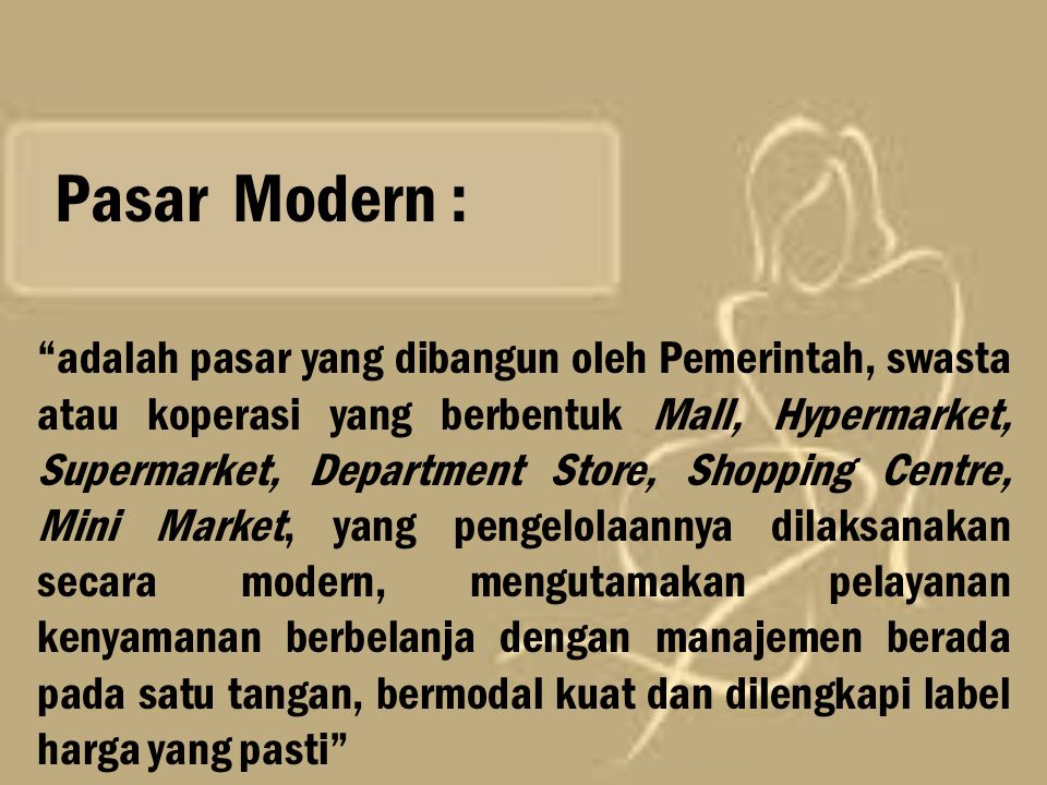 Pasar Modern :