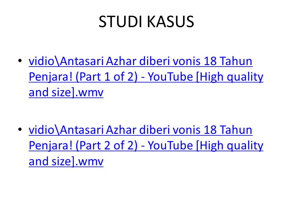 STUDI KASUS vidio\Antasari Azhar diberi vonis 18 Tahun Penjara! (Part 1 of 2) - YouTube [High quality and size].wmv.