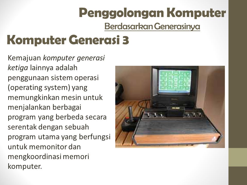 Penggolongan Komputer Berdasarkan Generasinya