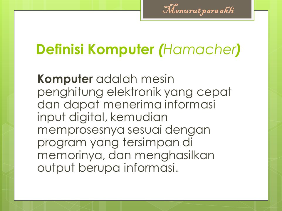 Definisi Komputer (Hamacher)