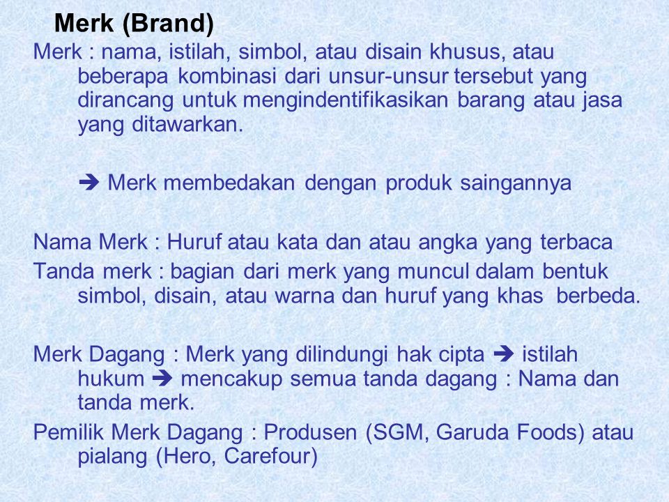 Merk (Brand)