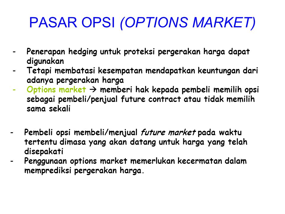PASAR OPSI (OPTIONS MARKET)