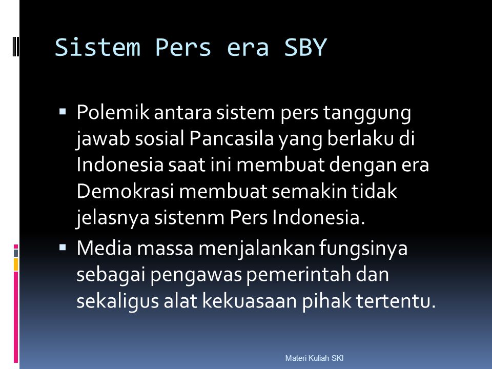 Sistem Pers era SBY