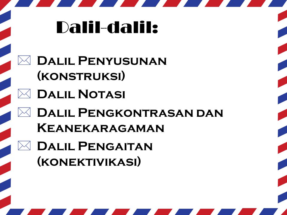 Dalil-dalil: Dalil Penyusunan (konstruksi) Dalil Notasi