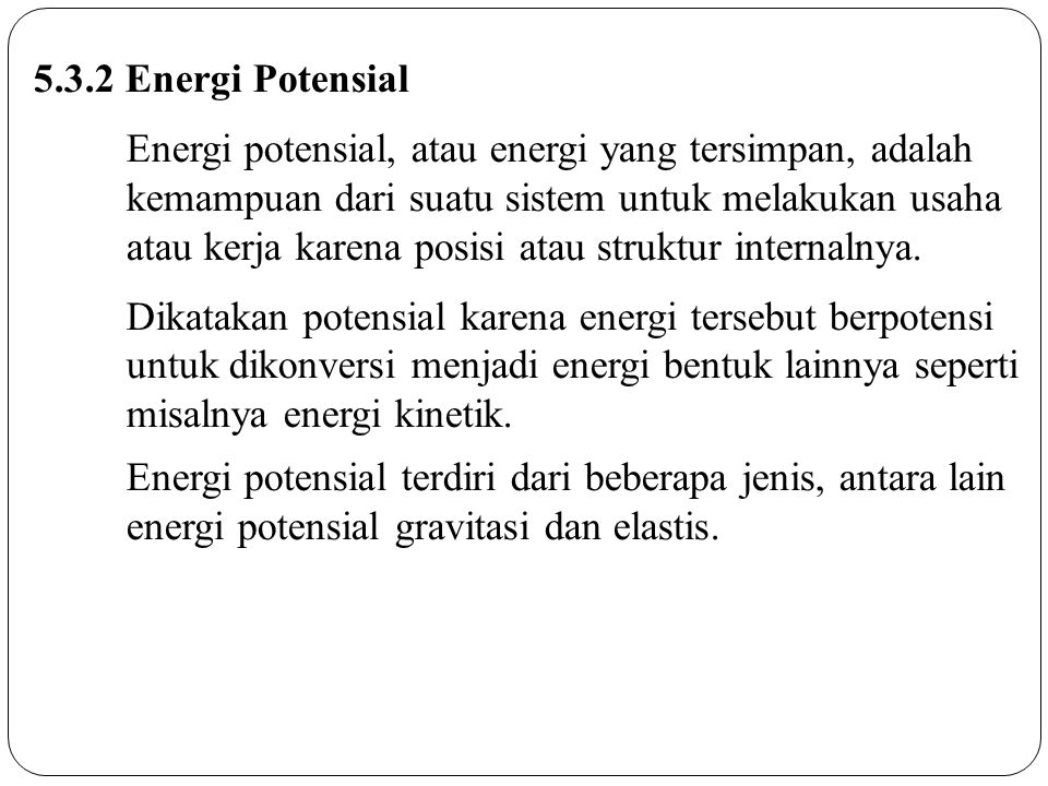 5.3.2 Energi Potensial