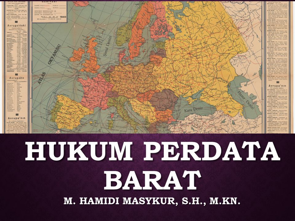 HUKUM pERDATA BARAT m. Hamidi masykur, S.H., M.KN.
