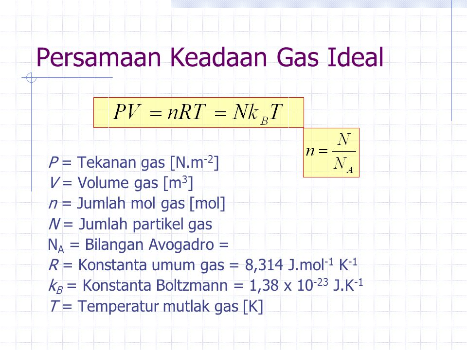 Persamaan Keadaan Gas Ideal
