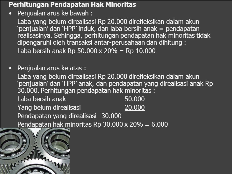 Perhitungan Pendapatan Hak Minoritas