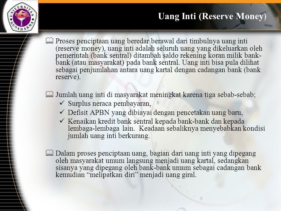 Uang Inti (Reserve Money)