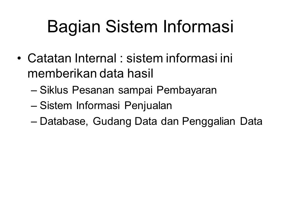Bagian Sistem Informasi