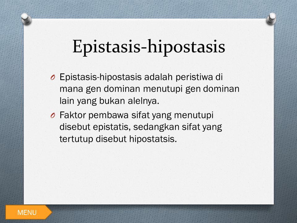 Epistasis-hipostasis