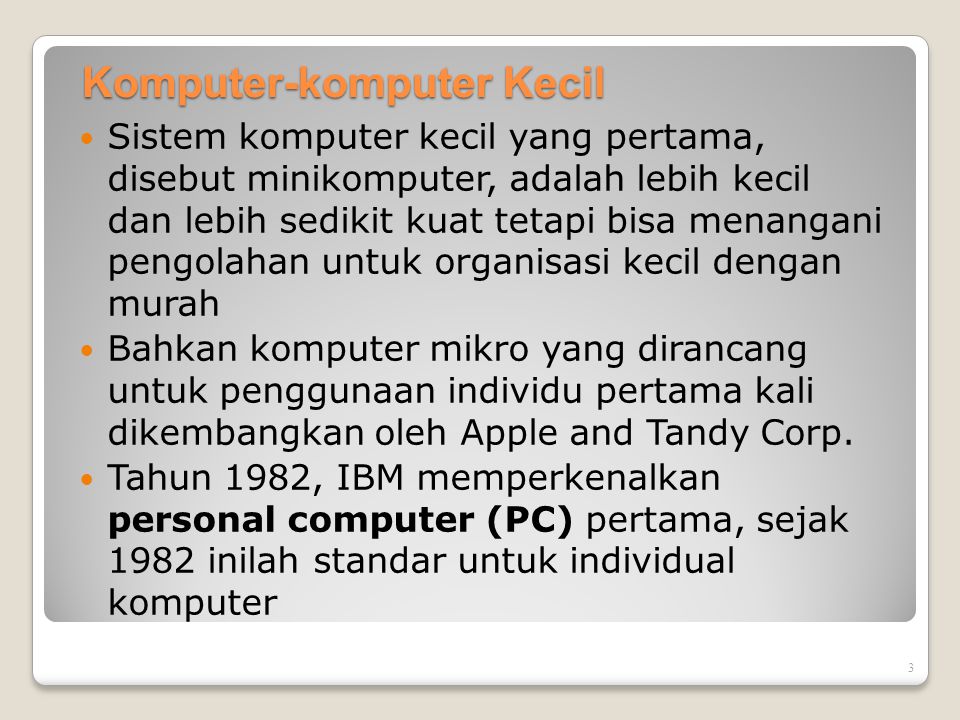 Komputer-komputer Kecil