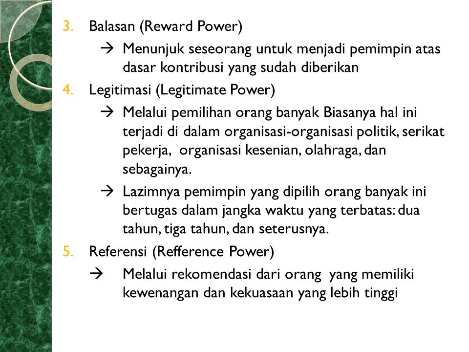 Balasan (Reward Power)