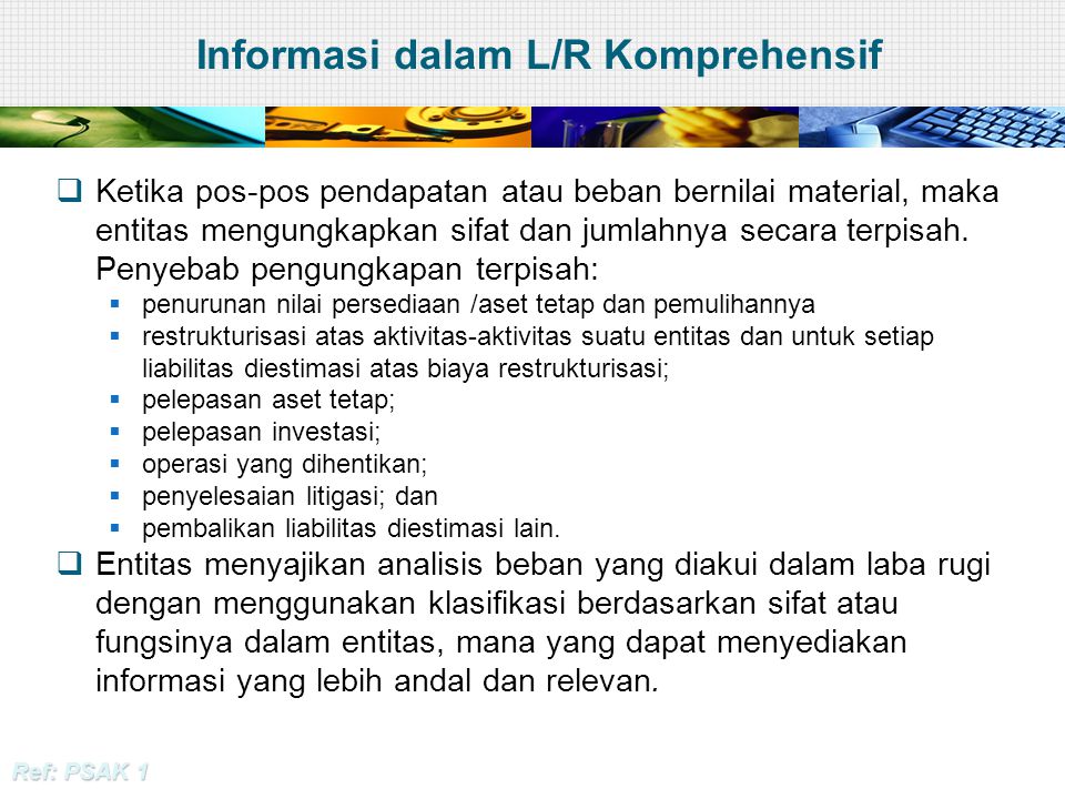 Informasi dalam L/R Komprehensif