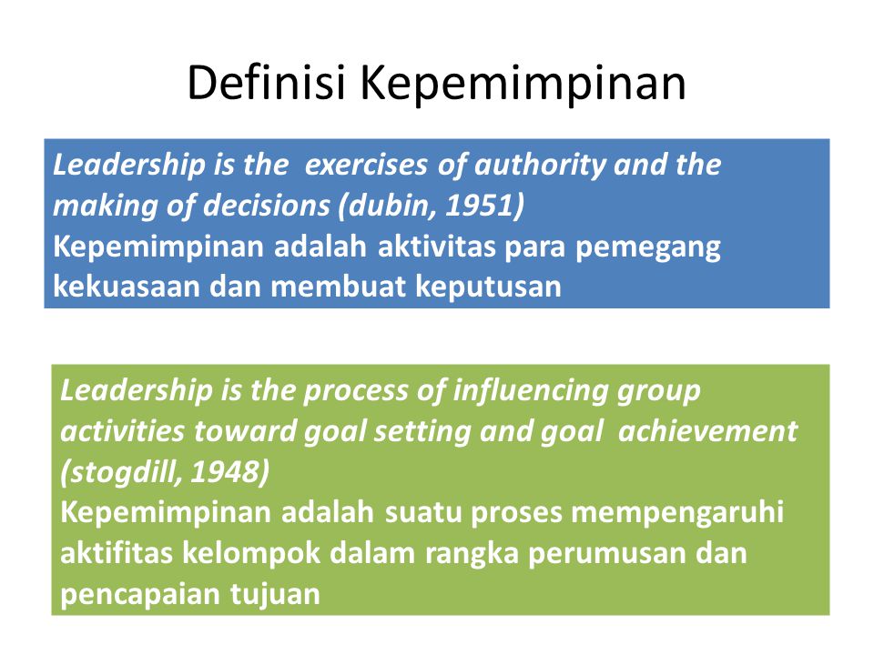 Definisi Kepemimpinan
