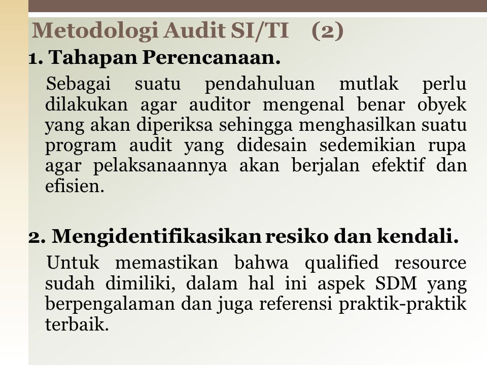 Metodologi Audit SI/TI (2)