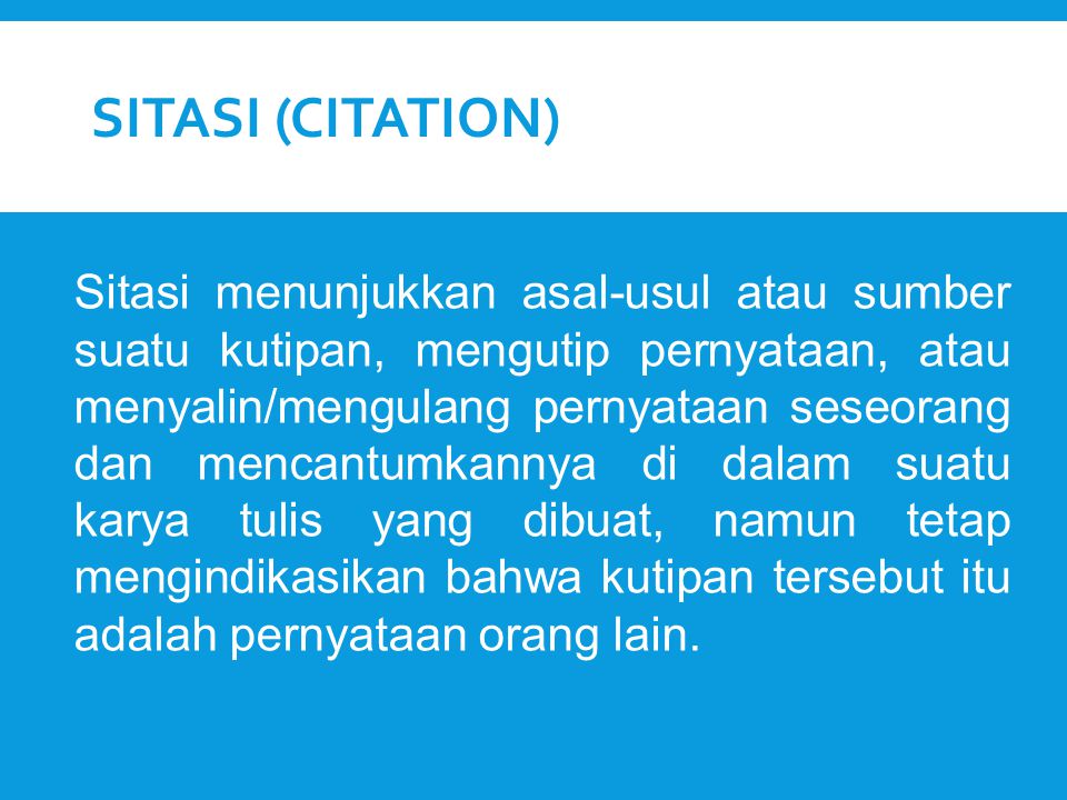 Sitasi (citation)