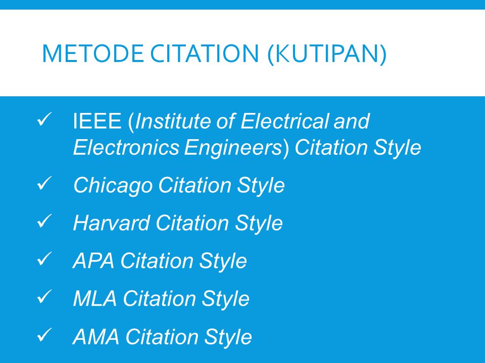 Metode citation (kutipan)