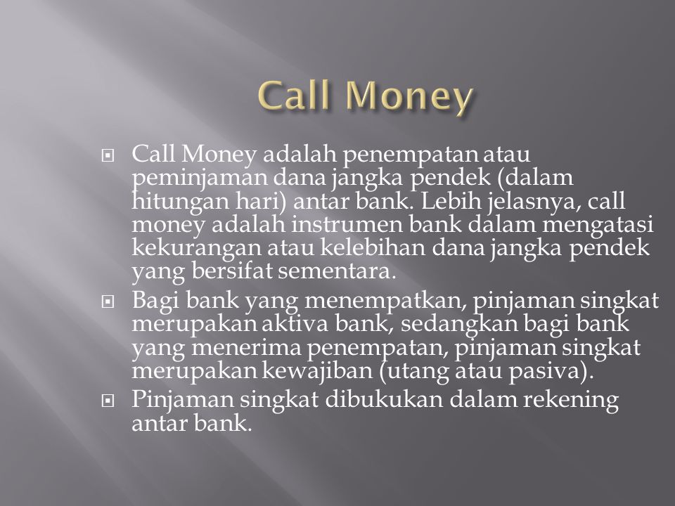 Call Money