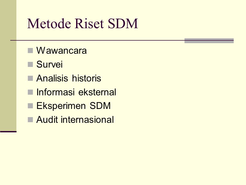 Metode Riset SDM Wawancara Survei Analisis historis