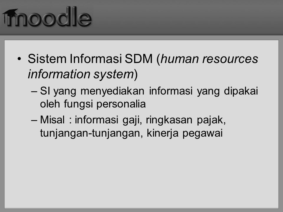 Sistem Informasi SDM (human resources information system)