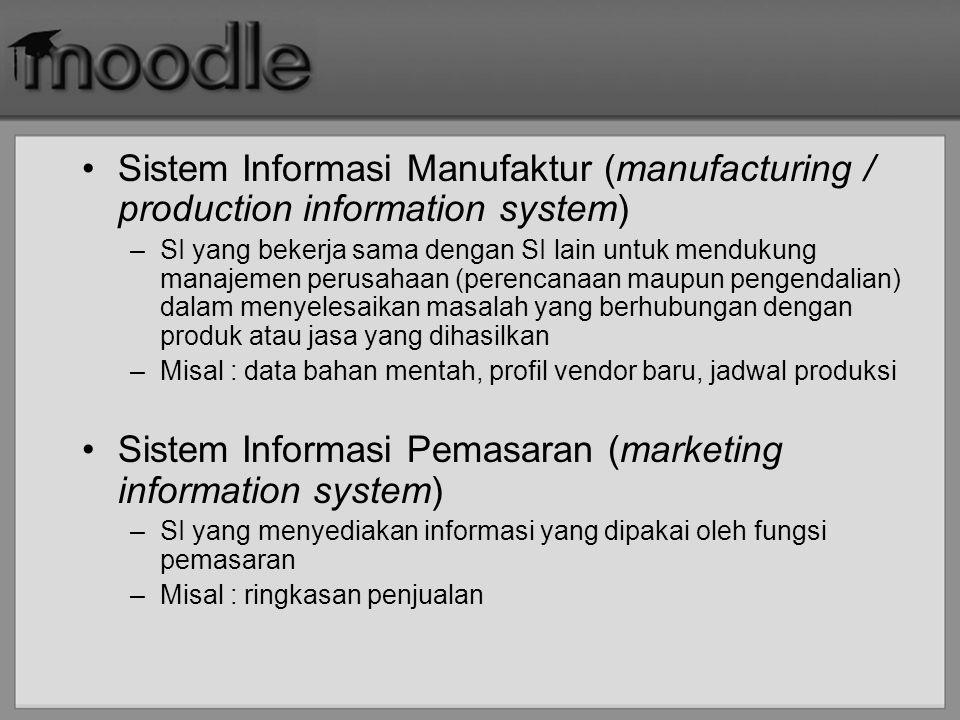 Sistem Informasi Pemasaran (marketing information system)