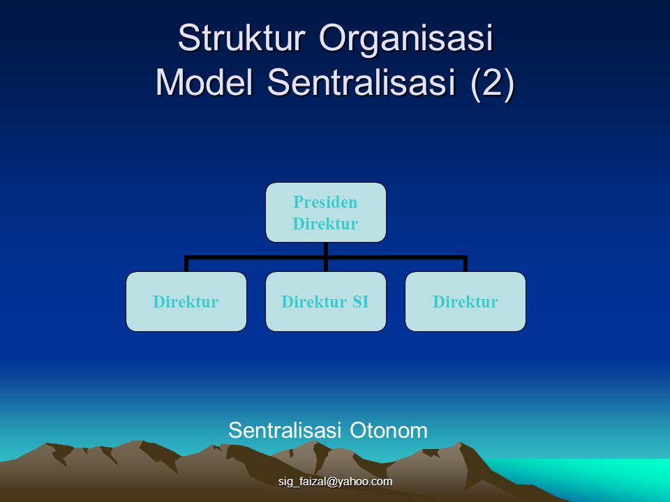 Struktur Organisasi Model Sentralisasi (2)