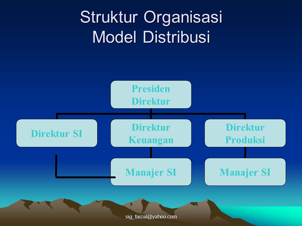Struktur Organisasi Model Distribusi
