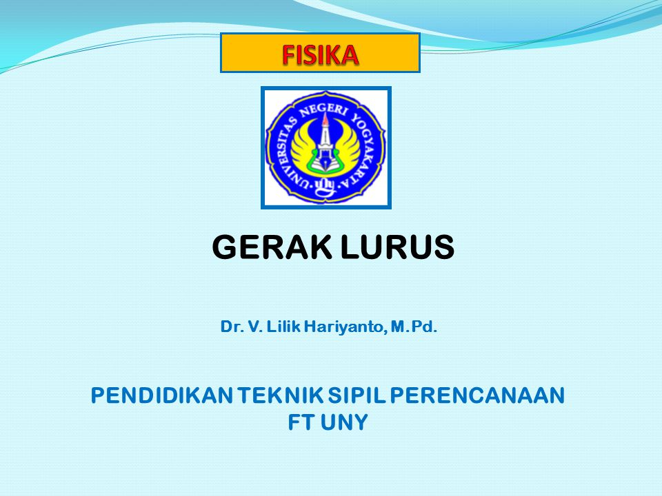 Dr. V. Lilik Hariyanto, M.Pd. PENDIDIKAN TEKNIK SIPIL PERENCANAAN