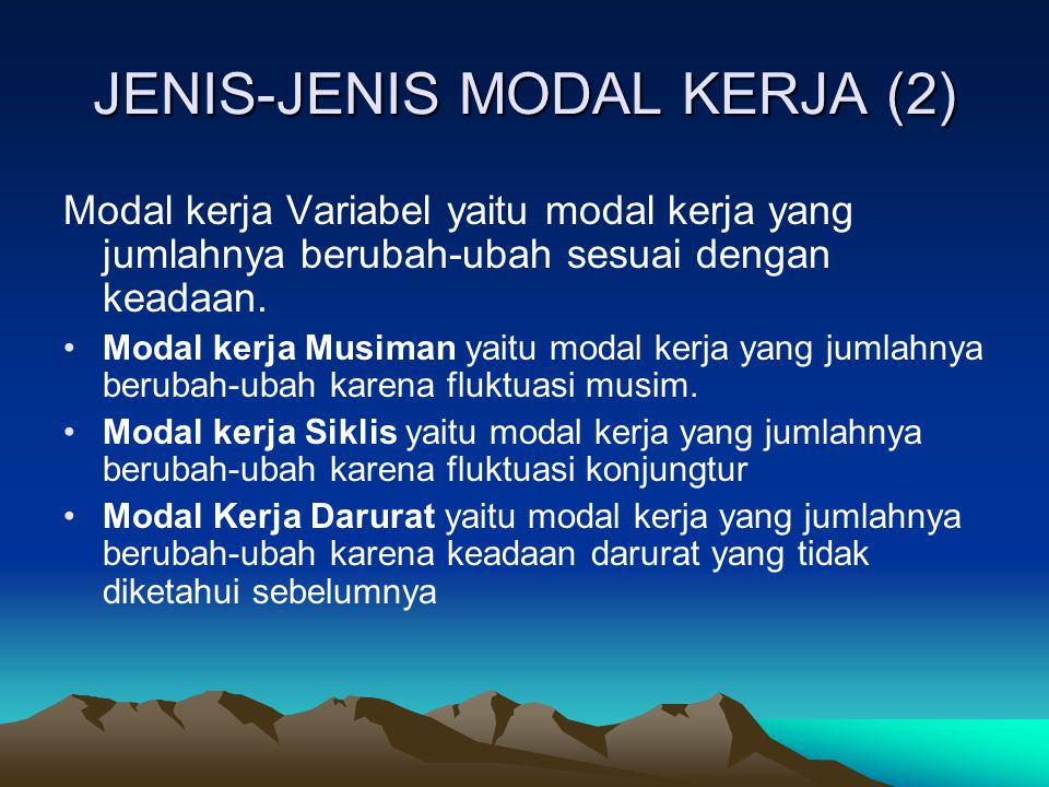 JENIS-JENIS MODAL KERJA (2)